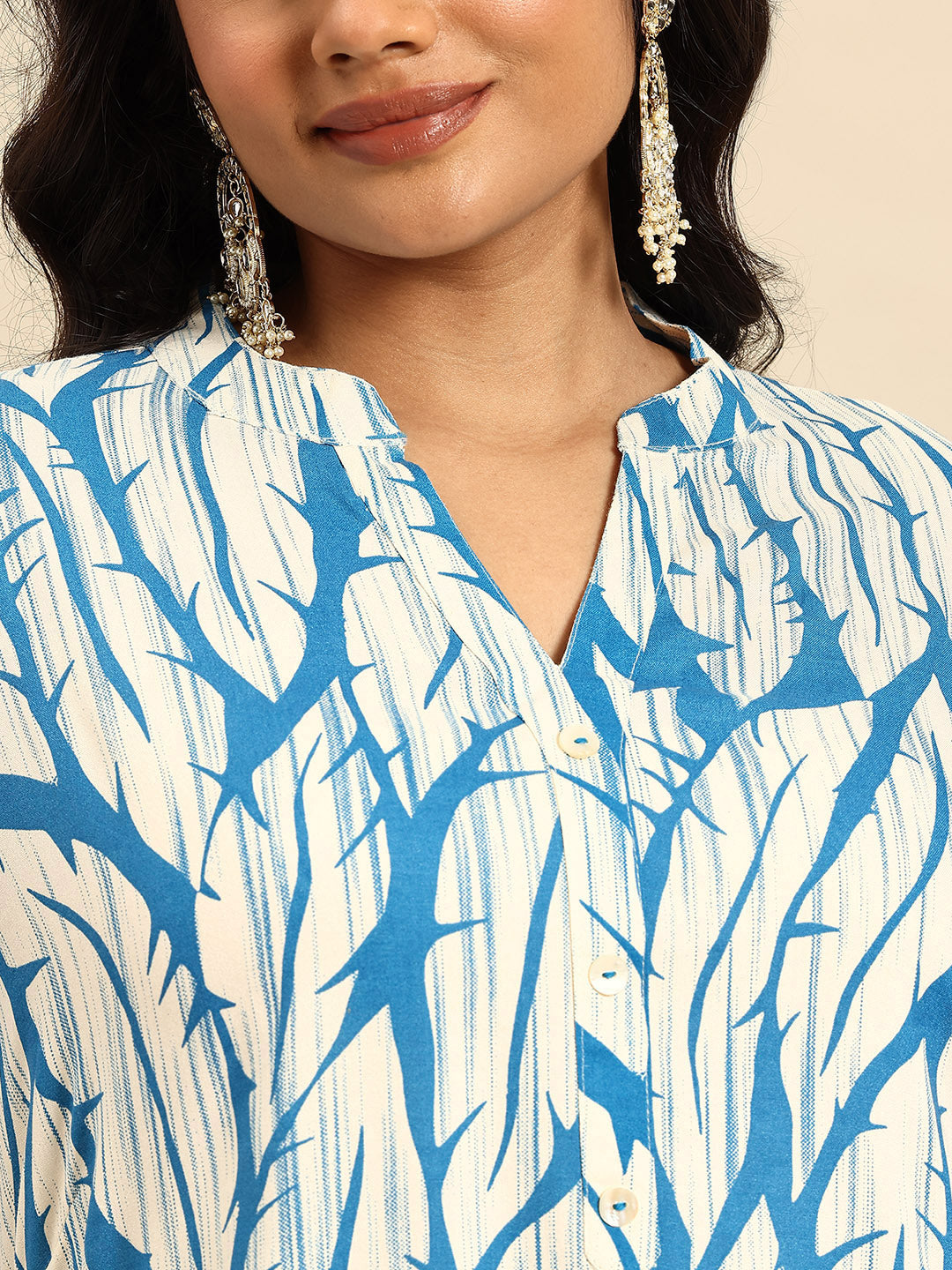 Blue Thorn Coord With 3/4 Sleeve For Women