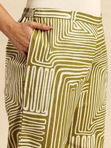 Mhd Stripes Embroidered Regular Beads & Stones Kurta With Palazzos Co-Ords Set