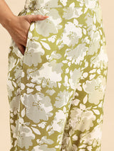 Green Mlty Coord With 3/4 Sleeve For Women