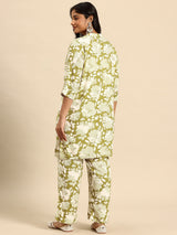 Green Mlty Coord With 3/4 Sleeve For Women