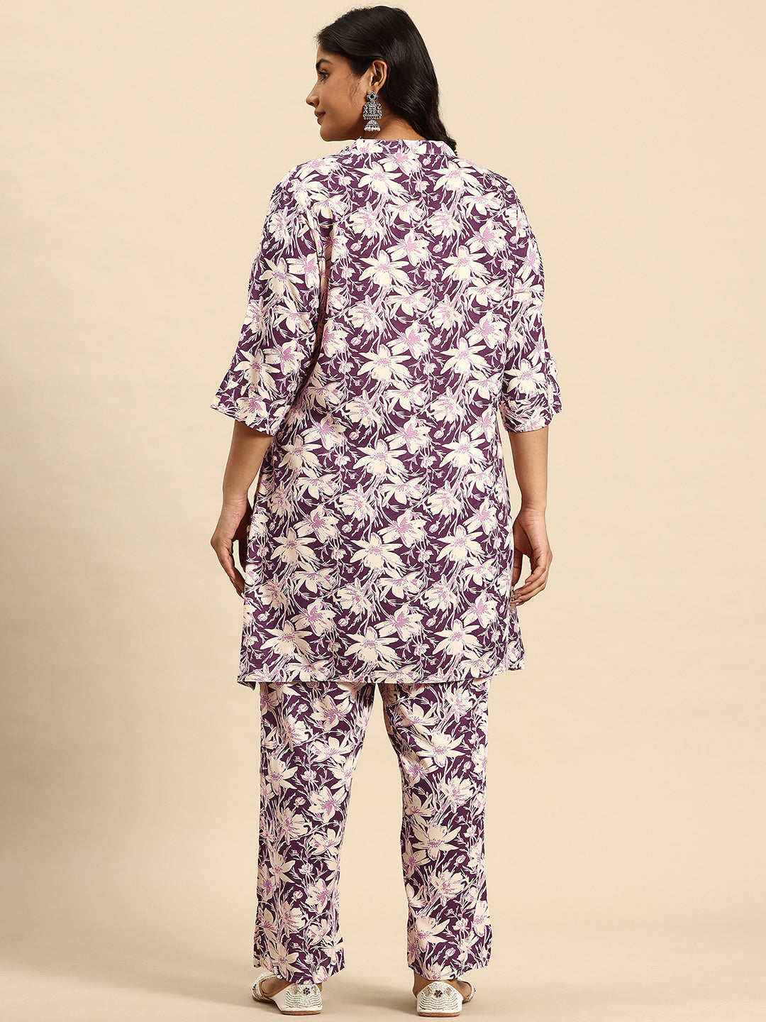Lev Mesh Coord With 3/4 Sleeve  For Women
