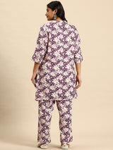 Lev Mesh Coord With 3/4 Sleeve  For Women