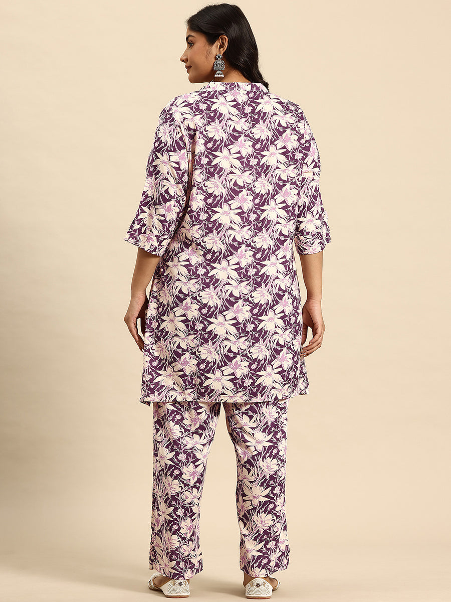 Lev Mesh Coord With 3/4 Sleeve  For Women