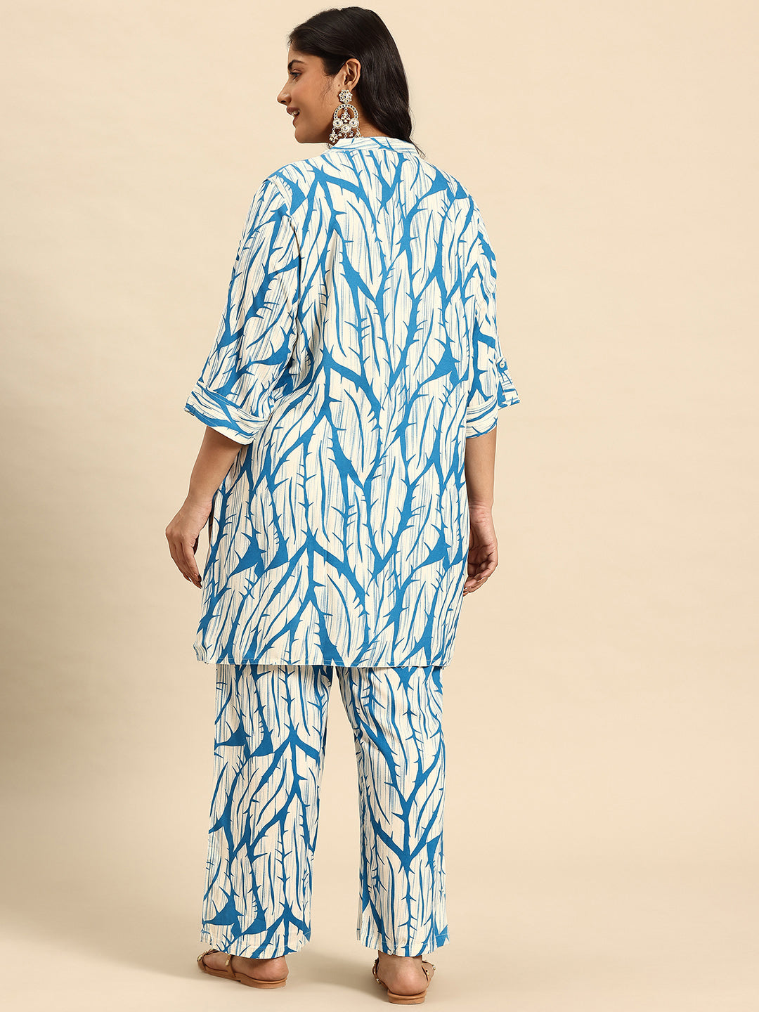 Blue Thorn Coord With 3/4 Sleeve For Women