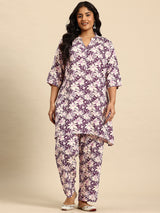 Lev Mesh Coord With 3/4 Sleeve  For Women
