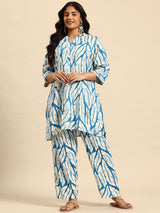 Blue Thorn Coord With 3/4 Sleeve For Women