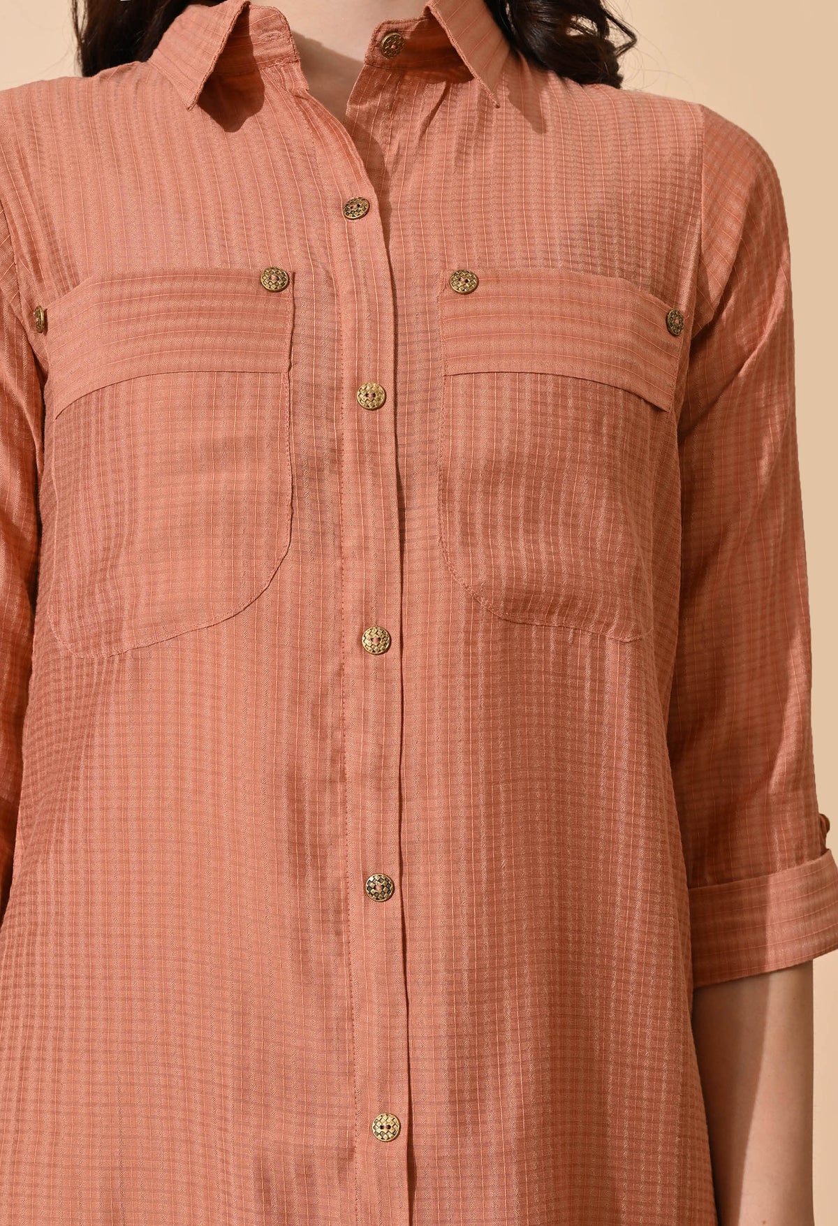 Pink Regular Kurta with Trousers