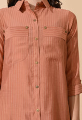 Pink Regular Kurta with Trousers