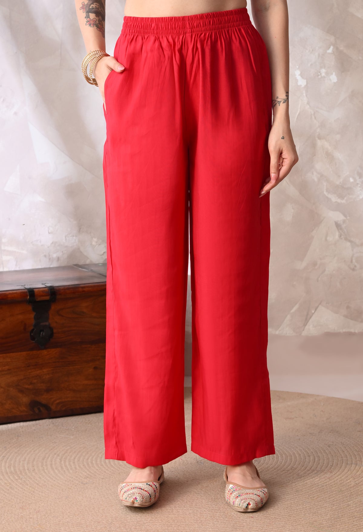 Sia Pink A Line Top  Bottom & Dupatta  For Women - 2984