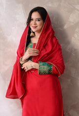 Sia Pink A Line Top  Bottom & Dupatta  For Women - 2984