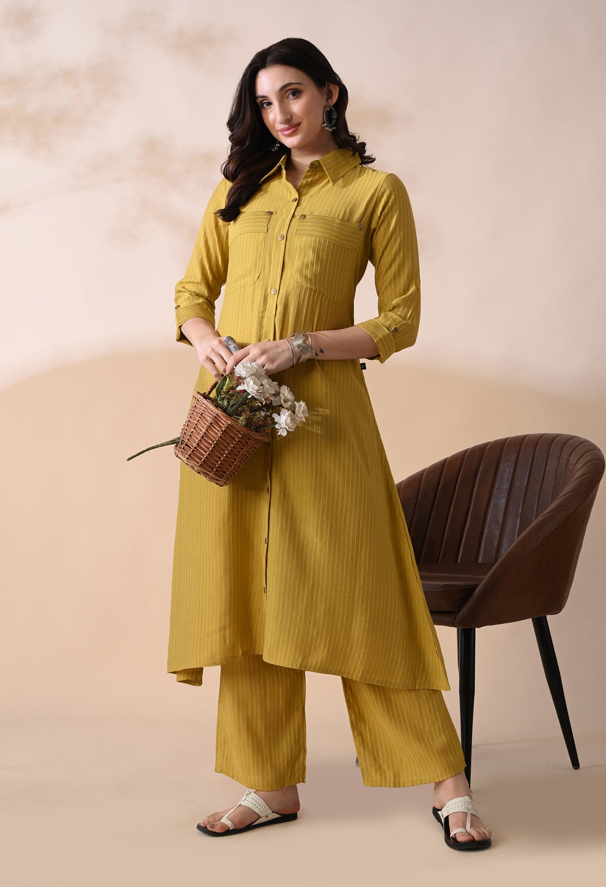 Sia Yellow Top & Bottom For Women - 2964