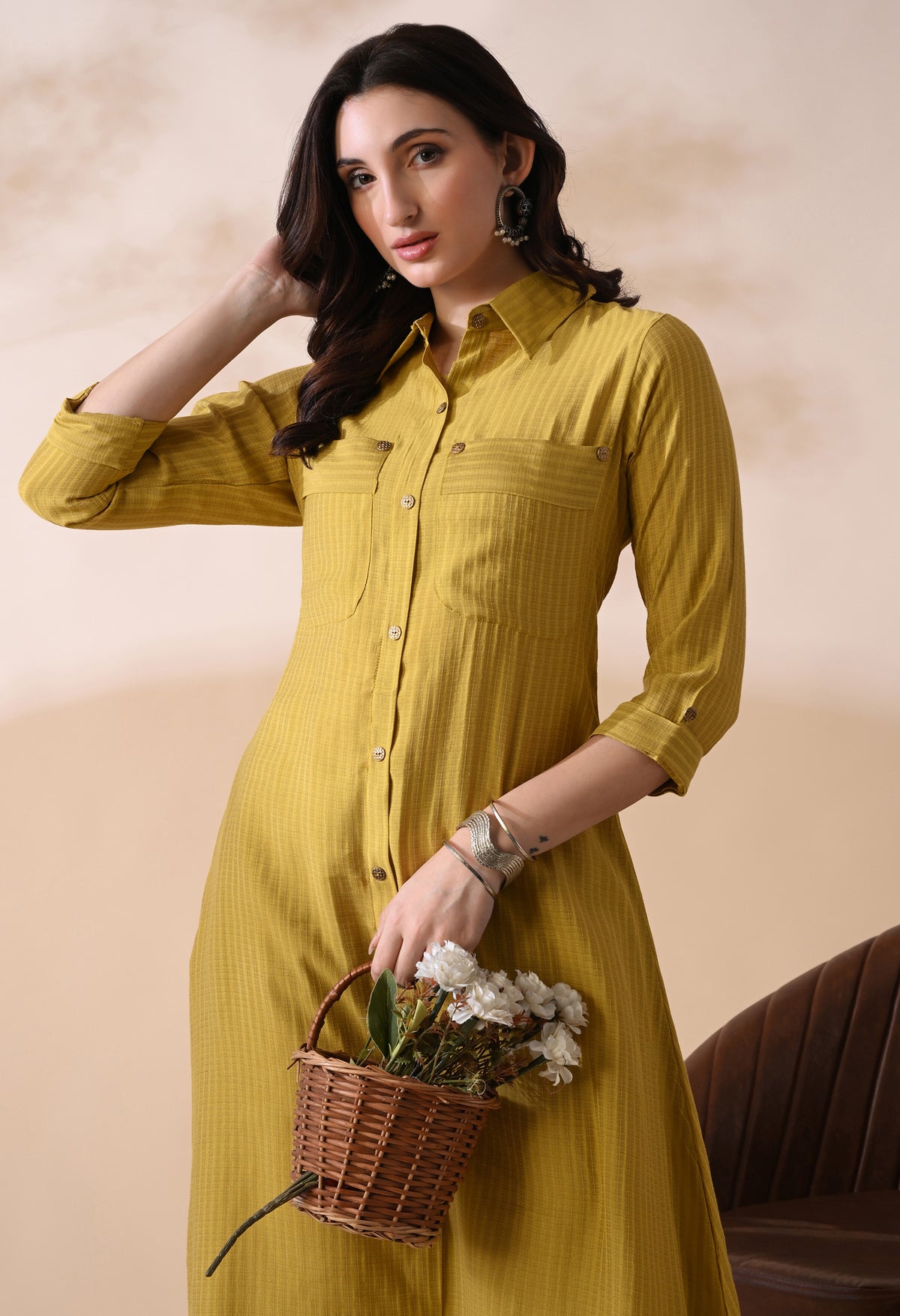 Sia Yellow Top & Bottom For Women - 2964