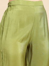 A Line Top  Bottom & Dupatta  For Women - GREEN (2622-GREEN)