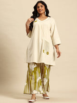 Mehendi Leaf Coord With 3/4 Sleeve  For Women - 2646 view 3