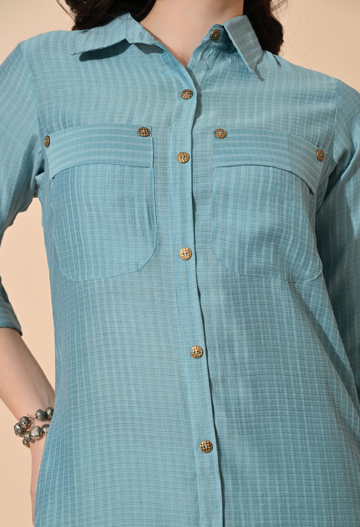 Blue Top & Bottom For Women - 2964 view 4