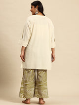 Mhd Stripes Coord With 3/4 Sleeve  For Women - 2646 view 5