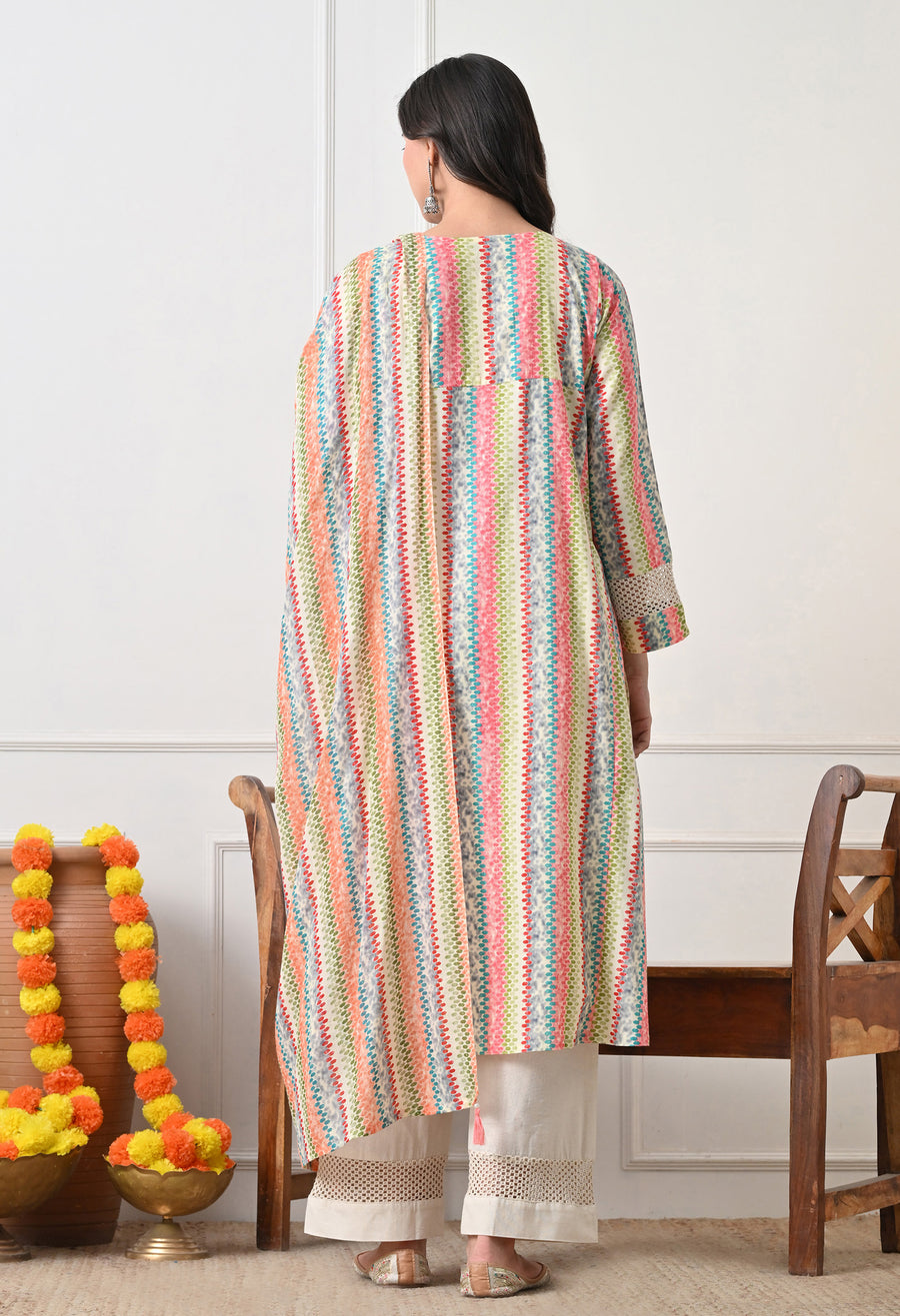 Red Printed Regular Pure Cotton Kurta with Trousers & With Dupatta