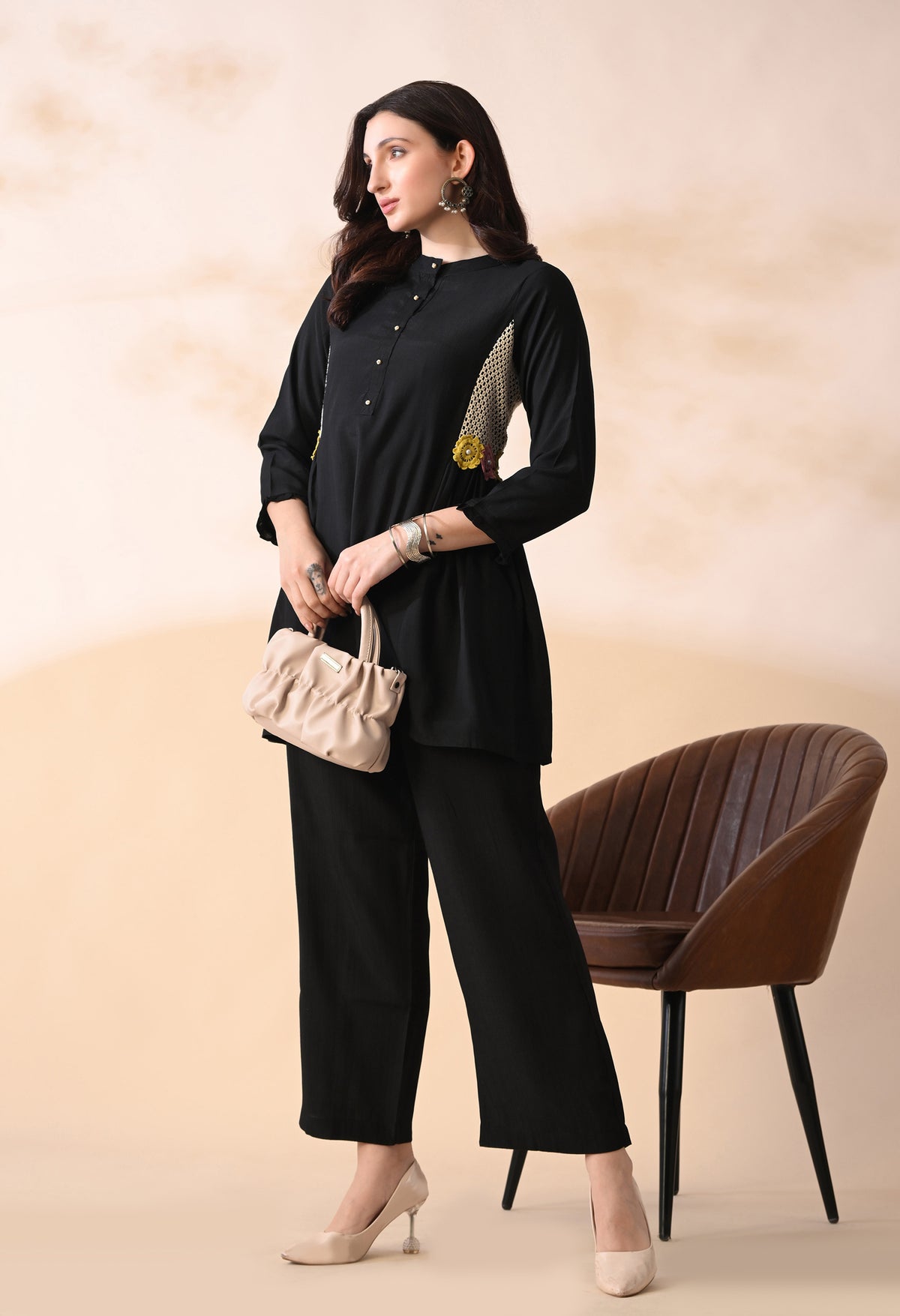 Black Coord With 3/4 Sleeve  For Women - 2653 view 5