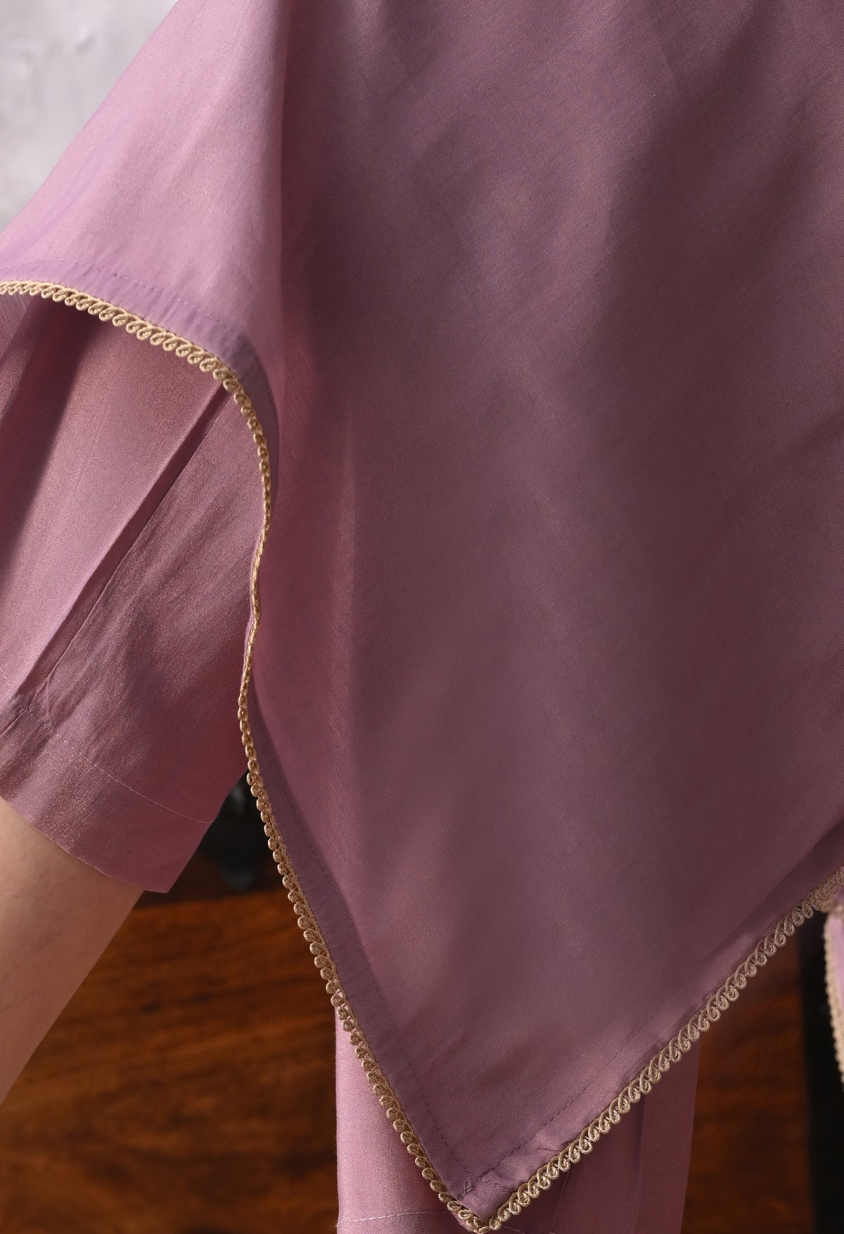 Purple Straight Kurta With Plazzo And Dupatta For Women - 2613 view 4