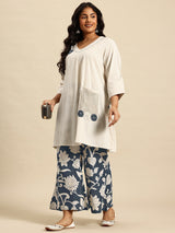 Grey Coord With 3/4 Sleeve  For Women - 2646 view 3