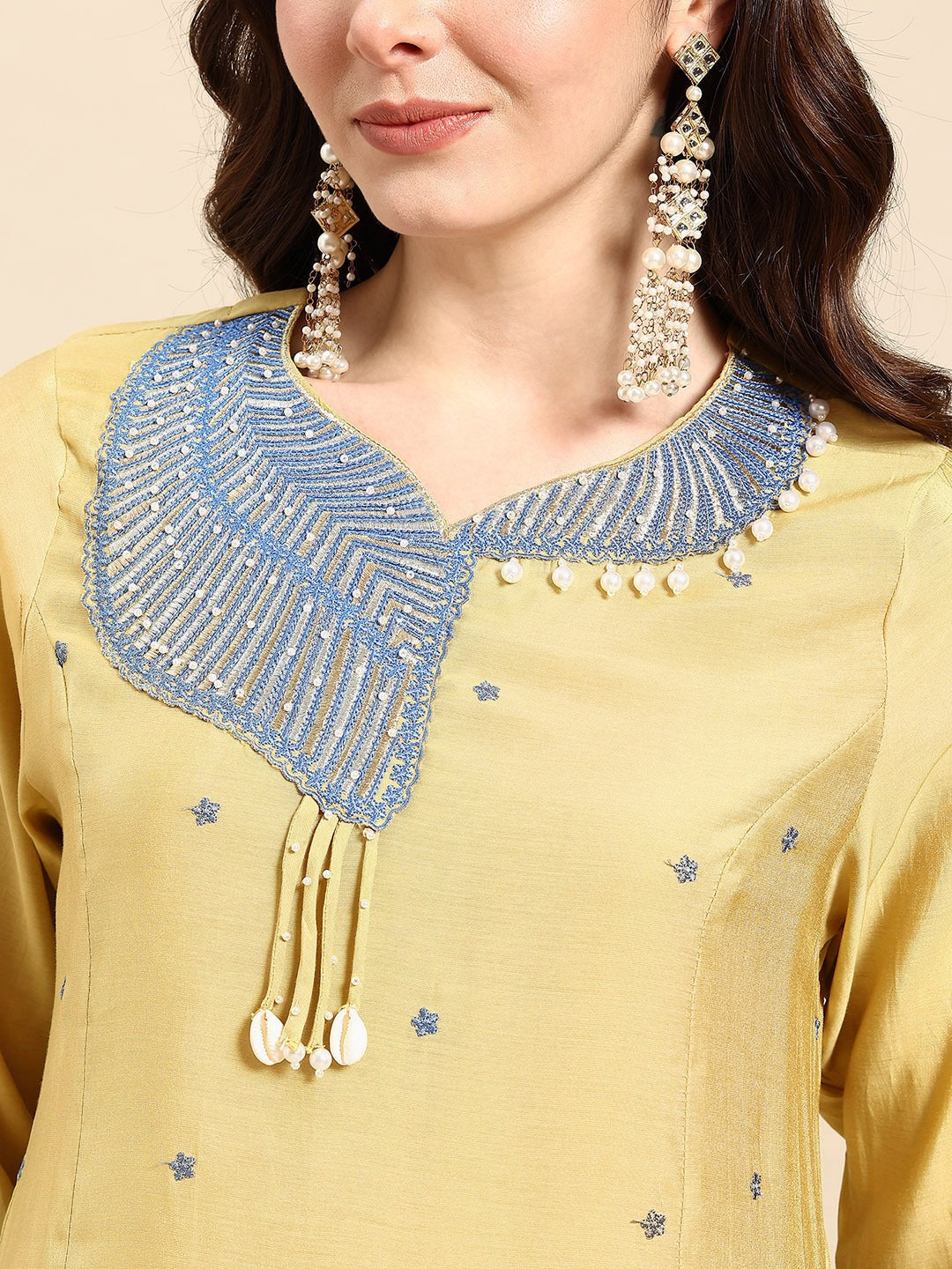 Musatrd Dolphin Anarkali With Pant And Dupatta For Women - 2571 view 4