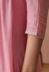 Sage Pink A Line Top  Bottom & Dupatta  For Women - 2904 view 4