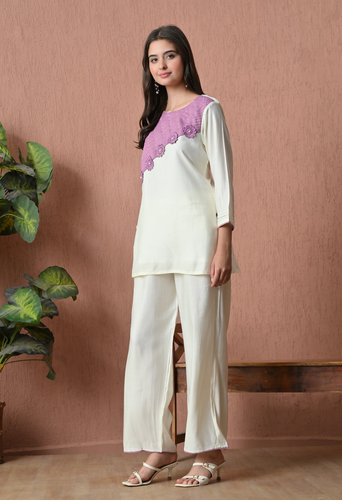 Purple CoOrd Set For Women - 2911 view 4