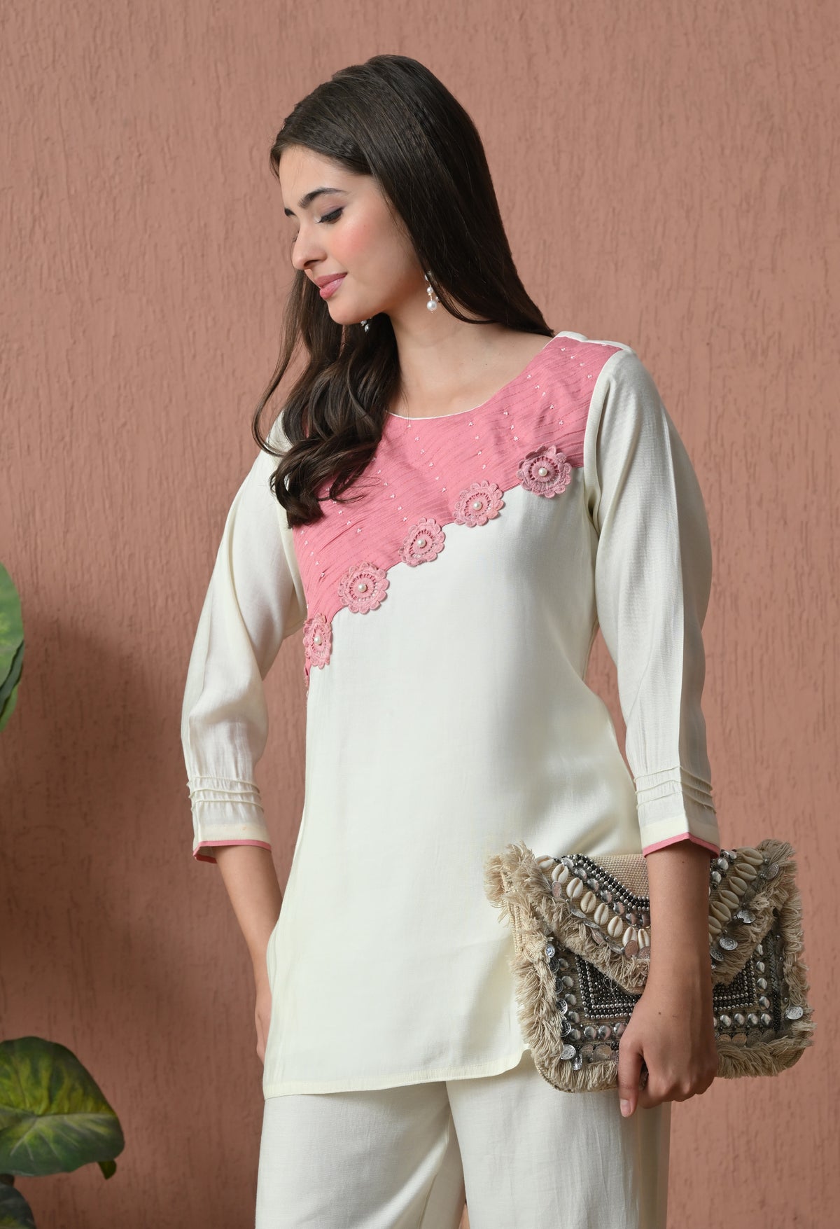 Pink CoOrd Set For Women - 2911 view 3