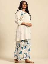 Blue Coord With 3/4 Sleeve  For Women - 2646 view 1