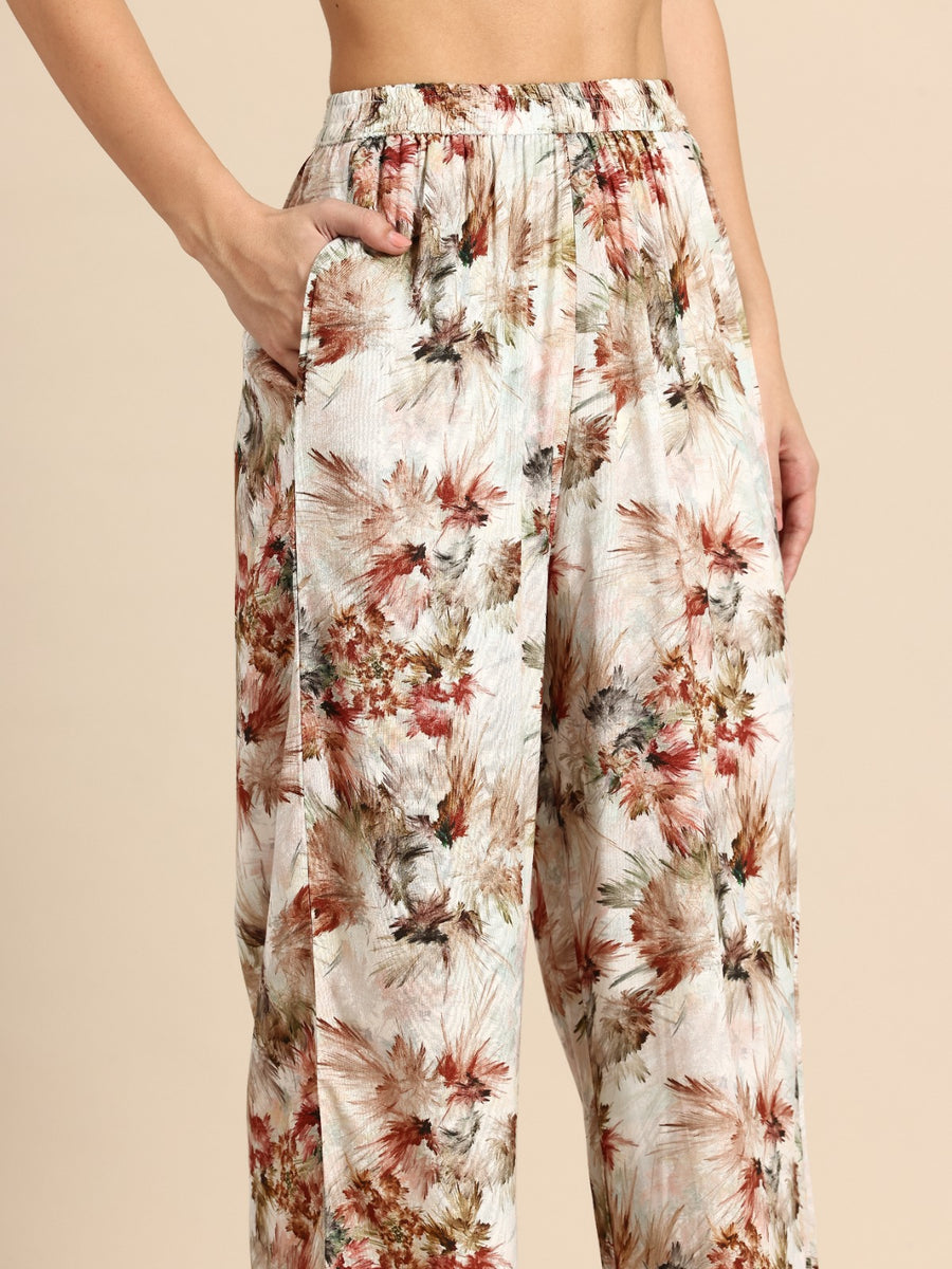 Coord With 3/4 Sleeve  For Women - BROWN (2592-BROWN)