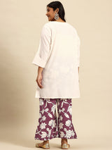 Brown Coord With 3/4 Sleeve  For Women - 2646 view 1